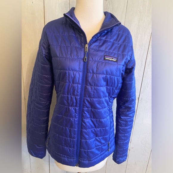 Patagonia Women's Nano‎ Puff Puffer Jacket Cobalt Blue PrimaLoft Size S - Picture 1 of 9